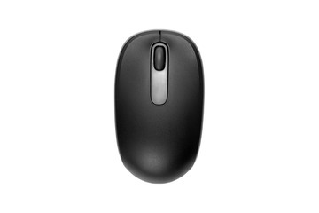 wireless mouse for computer isolated on white background - clipping paths