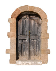 isolated wooden door