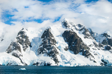 Dramatic landscape of the Antarctic Peninsula.