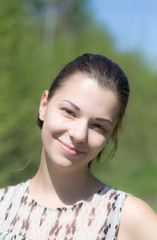 Fototapeta premium Portrait of a smiling girl
