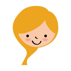 cute girl character icon vector illustration design