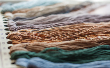 Set of colored threads