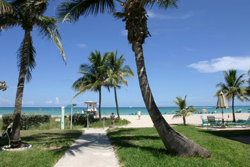 Fototapeta na wymiar Strand von Miami Beach in Florida
