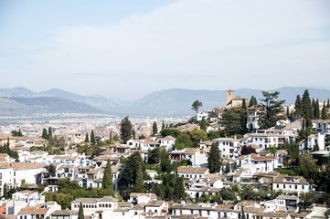 Fototapeta na wymiar View of granada city with church 