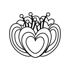 elegant flower decorative icon vector illustration design