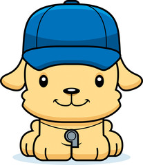 Fototapeta premium Cartoon Smiling Coach Puppy