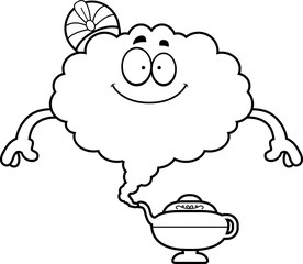 Happy Cartoon Genie