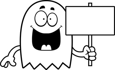 Cartoon Ghost Sign