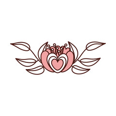 elegant flower decorative icon vector illustration design