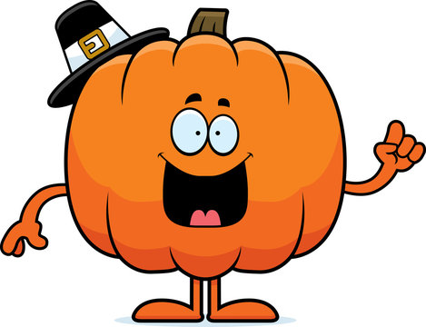 Cartoon Pumpkin Pilgrim Idea