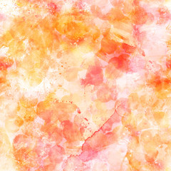 Seamless watercolor repeat print in pink and orange