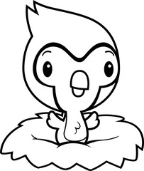 Cartoon Bluejay Nest