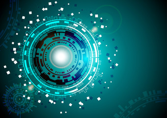 vector circle tech with various technological