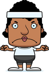 Cartoon Angry Fitness Woman