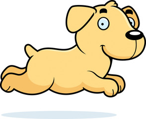 Obraz na płótnie Canvas Cartoon Labrador Running