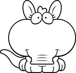 Cartoon Aardvark Smiling