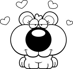 Fototapeta premium Cartoon Bear Cub Love