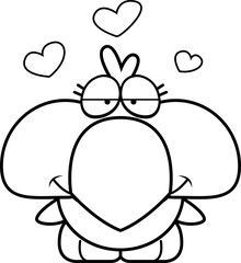 Cartoon Blue Bird Love