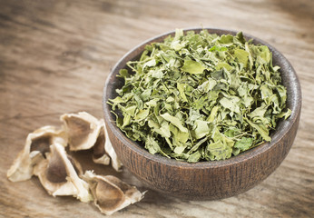 Leaves and seeds of moringa - Moringa oleifera