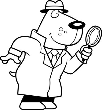 recommend clip art: Cartoon Dog Detective
