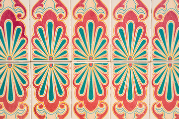 The bright ornamental tiles