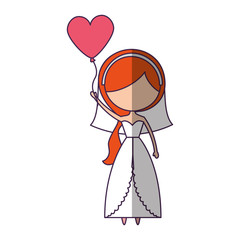 cute wife with shaped heart pumps avatar character vector illustration design