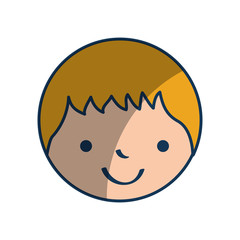 cute boy character icon vector illustration design