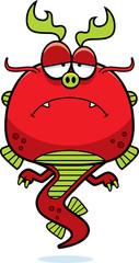 Sad Cartoon Chinese Dragon