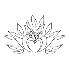 elegant flower decorative icon vector illustration design
