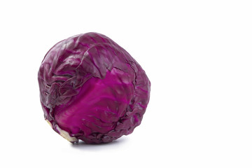 purple cabbage isolated on white background