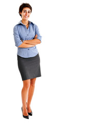 Businesswoman full length portrait