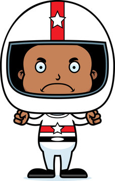 recommend clip art: Cartoon Angry Race Car Driver Boy