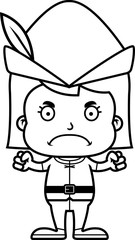 Cartoon Angry Robin Hood Girl