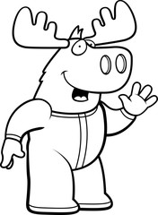 Cartoon Moose Pajamas