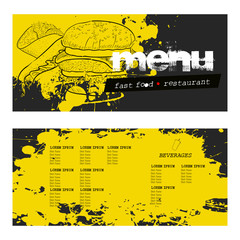 Retro menu design