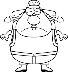 Sad Cartoon Hiker