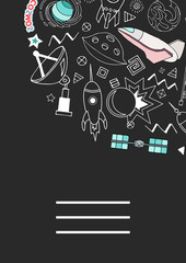 Cards vector illustration of space.