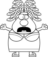 Scared Cartoon Medusa