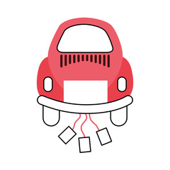 Obraz premium Car of newlyweds icon vector illustration design
