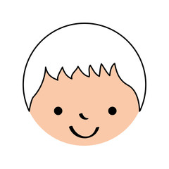 cute boy character icon vector illustration design