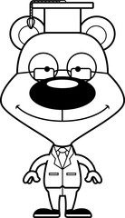 Cartoon Smiling Teacher Bear