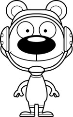 Cartoon Smiling Wrestler Bear