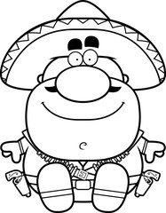 Cartoon Bandito Sitting