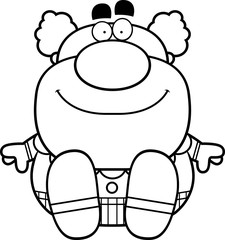 Cartoon Clown Sitting