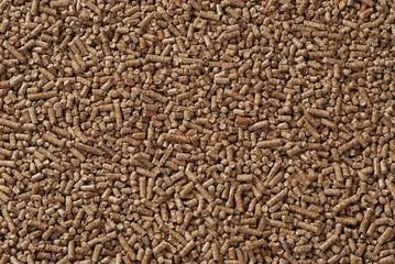 Wood pellets - close-up, backround, cheap energy.