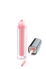 Colorful lip gloss isolated on a white background