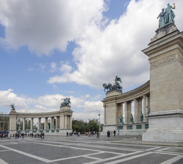Heroes square in Budapest