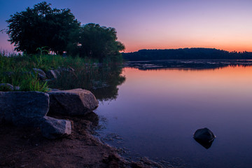 Last light at Marsh Creek Lake in Pennsylvania 