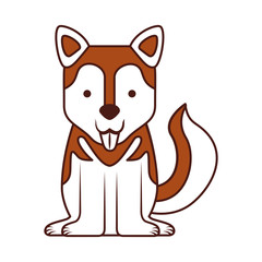 cute dog mascot icon vector illustration design