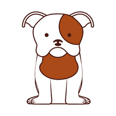 cute dog mascot icon vector illustration design